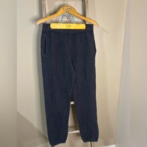 Monrow Womens Teddy Slouchy Sweatpants Dark Gray Luxury Comfort Fuzzy M